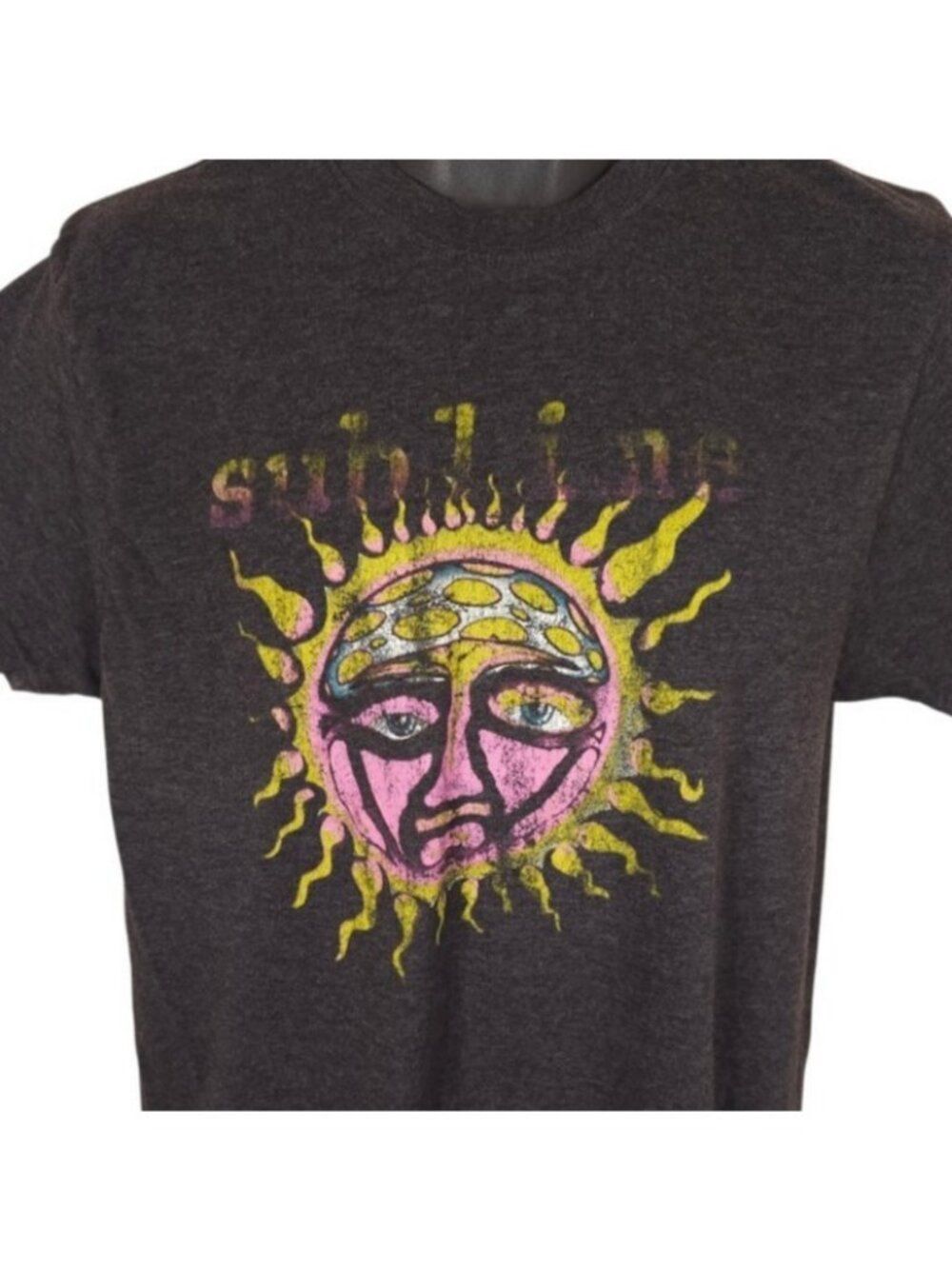 Sublime T Shirt Mens Size Medium Gray Ska Reggae Punk Rock Long Beach